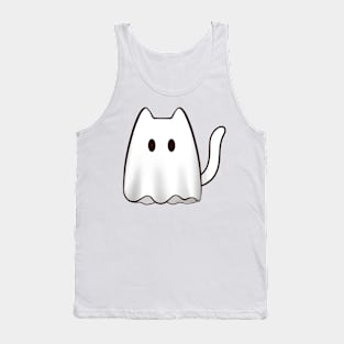 Cat Ghost Halloween Tank Top